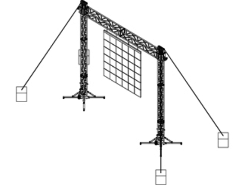 LED Screen Ground Supports  6 m span and load capacity up to 1,300 kg sale to Madras